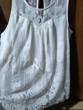 Maurices White Lace Sleeveless Top